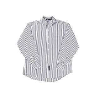 Vintage 97 Tommy Hilfiger white navy striped Button Down shirt mens 16-35 Large